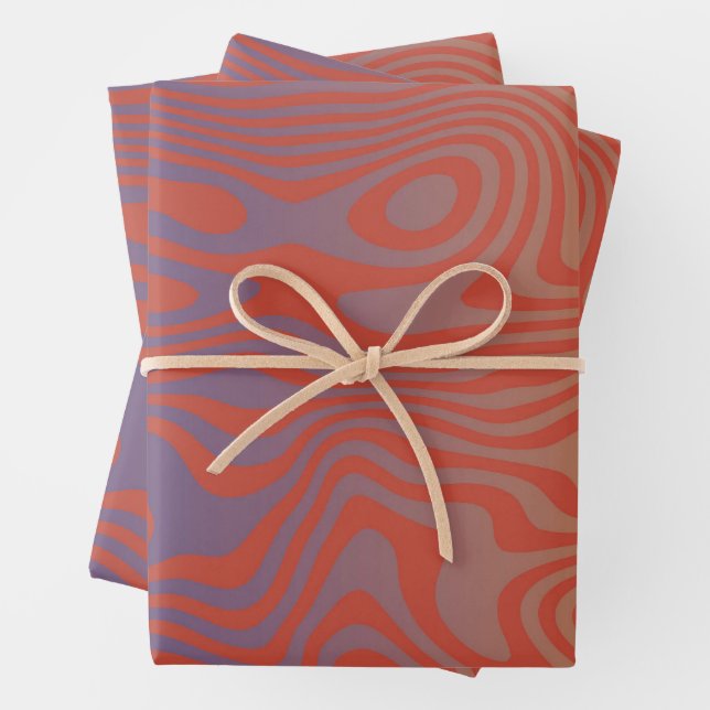 Dream Flow l Abstrakte Trippy-Muster - Nr. 01 Geschenkpapier Set (Beispiel)