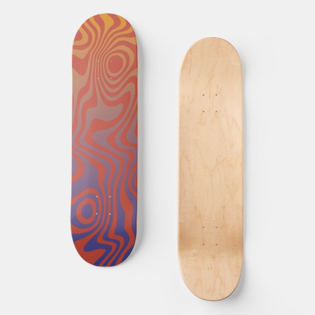 Dream Flow l Abstrakte Trippy-Muster - Nr. 01 Skateboard (Vorderseite)