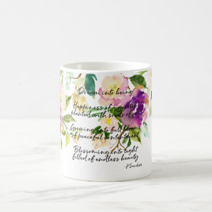 Dream Gedicht Wasserfarbene Flora Kaffeetasse