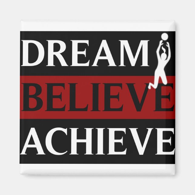 Dream Glaube erreichen Frauen Volleyball Magnet (Vorne)
