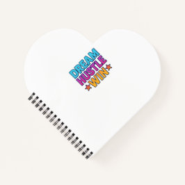 Dream Hustle Win - Heart Notebook Notizbuch