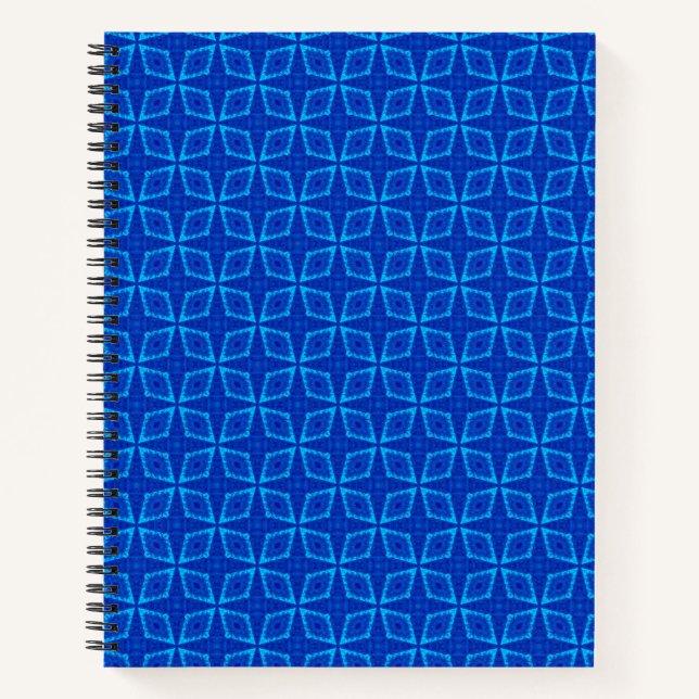 Dream in Blue Pattern Notebook Notizbuch (Vorderseite)