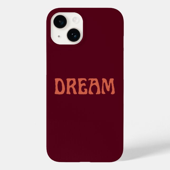 Dream iPhone Case in Burgund und Orange (Rückseite)