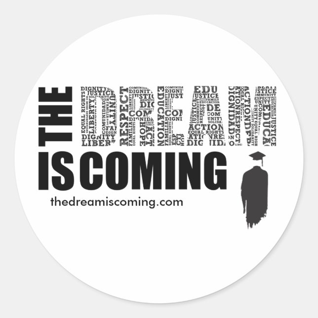 Dream is Coming Button Runder Aufkleber (Vorderseite)