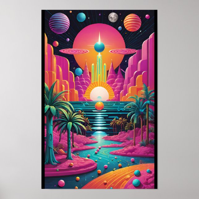 Dream Island Utopia - Ken Gage Surreal Art Poster (Vorne)