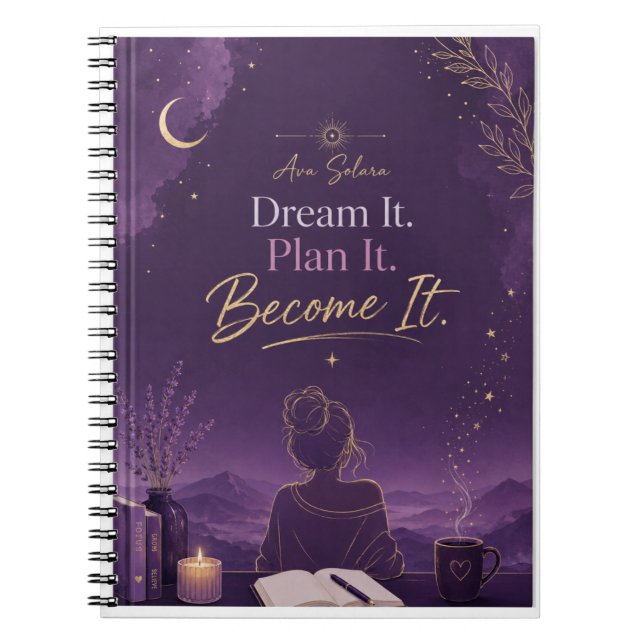 Dream It Plan It Become It Journal |Ava Solara Notizblock (Vorderseite)