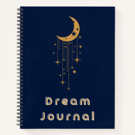 Dream Journal - Celestial Moon and Hanging Stars Notizbuch
