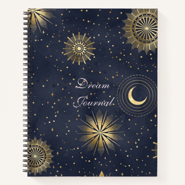 Dream Journal - Modernes Celestial Themed Journal Notizbuch (Vorderseite)