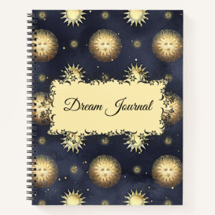 Dream Journal - Vintage Celestial Sun Motif