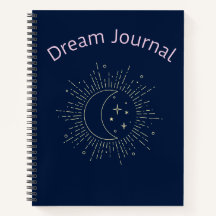 Dream Journal - Vintage kosmische Sonne, Mond und 