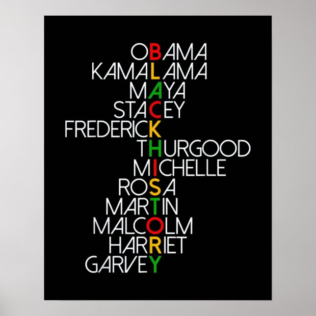 Dream Like Martin Black History Poster (Vorne)