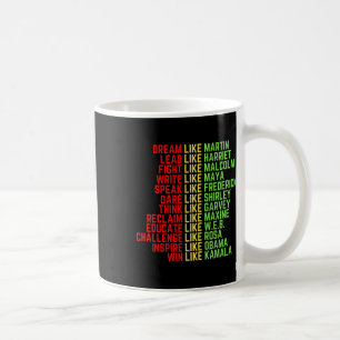 Dream like Martin Men Women Boys Girls Black Histo Kaffeetasse