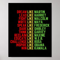 Dream like Martin Men Women Boys Girls Black Histo
