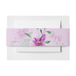 Dream Lilac Floral Art Wasserfarben Handgestrichen Einladungsbanderole