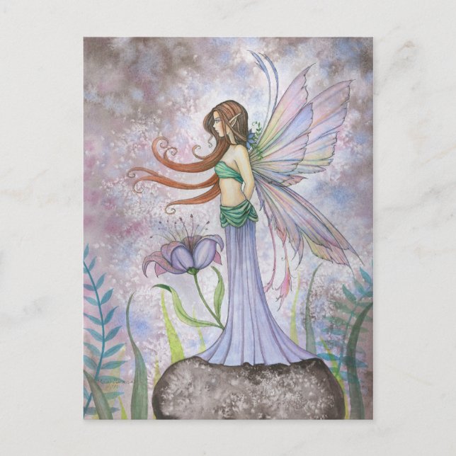Dream Lily Fantasy Fairy Postcard Postkarte (Vorderseite)