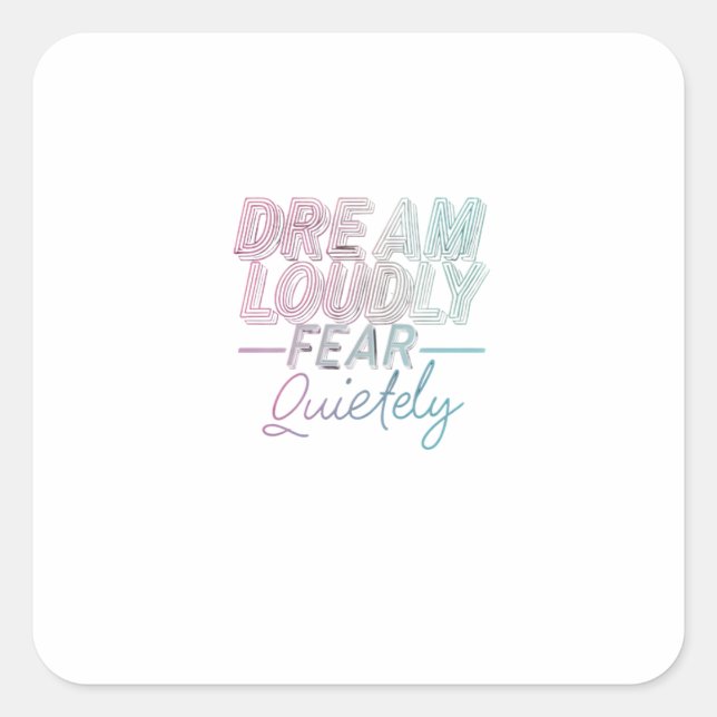 Dream Louly Quadratischer Aufkleber (Vorderseite)