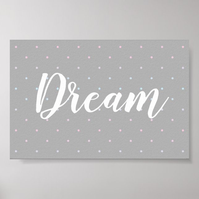 Dream Pastel Dot Pattern Poster (Vorne)