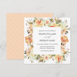 Dream Peach   Extravagante Frühlingsfloraldiamante Einladung