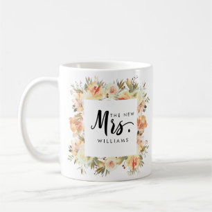 Dream Peach   WEDEN THE NEW MRS Typografy Kaffeetasse