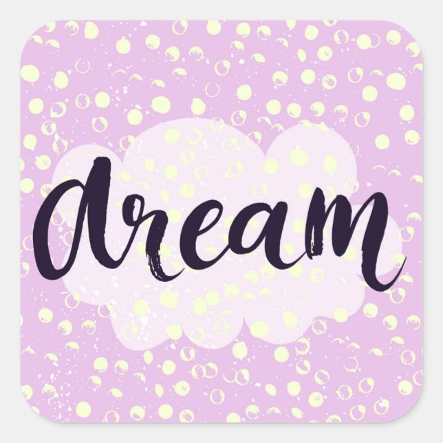 Dream Pink Quadratischer Aufkleber (Vorderseite)