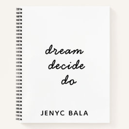 Dream Plan Do Flieder Pastell-Design Notizbuch