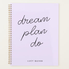 Dream Plan Do Pastel Lilac Purple Modern Feminine