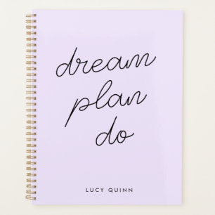 Dream Plan Do Pastel Lilac Purple Modern Feminine