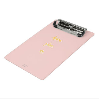 Dream Plan Do Small Clipboard pink golden Mini Klemmbrett