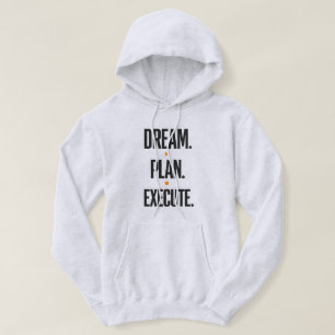 Dream Plan Execute Motivations-Typografie Herren Hoodie