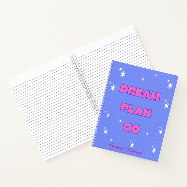 Dream. Plan. Go. – Motivational Notebook Notizbuch (Innenseite)