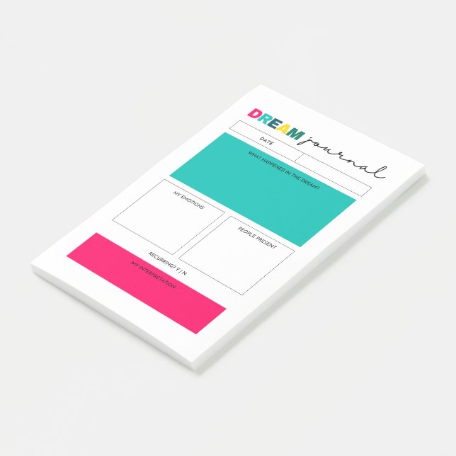 Dream Planner Journal-Seite Post-it Klebezettel (angewinkelt)