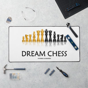 Dream Schach Reflektives Schach Set Stücke Schreibtischunterlage