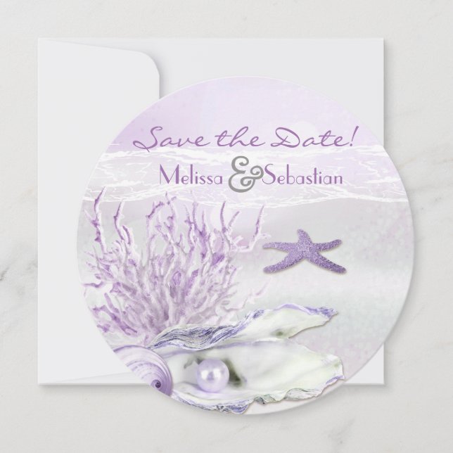 Dream Shore Beach Orchid Wedding Save the Date (Vorderseite)