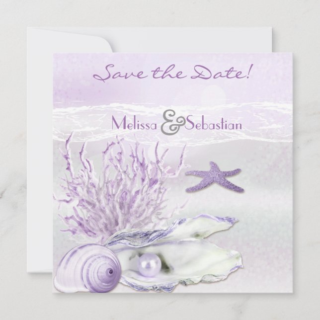 Dream Shore Beach Orchid Wedding Save the Date (Vorderseite)