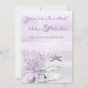Dream Shore Beach Orchid Wedite Einladung