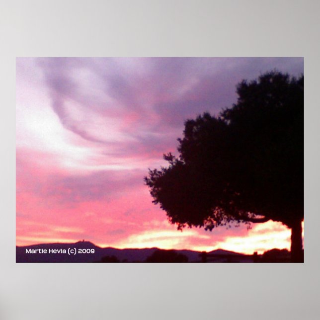 Dream Sunset Tree Poster (Vorne)