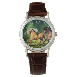 Dream Team ~ Laufen isländischer Pferde Armbanduhr