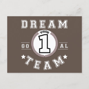 Dream Team One Vision One Goad Teamwork Office Postkarte