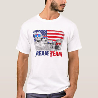 Dream Team Präsidenten Mount Rushmore 4. Juli F T-Shirt