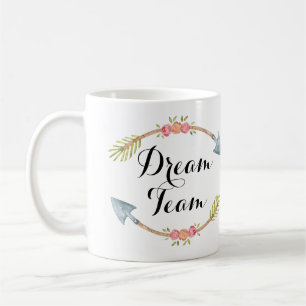 'Dream Team' Wasserfarbe Tribal Pfeile Kaffeetasse