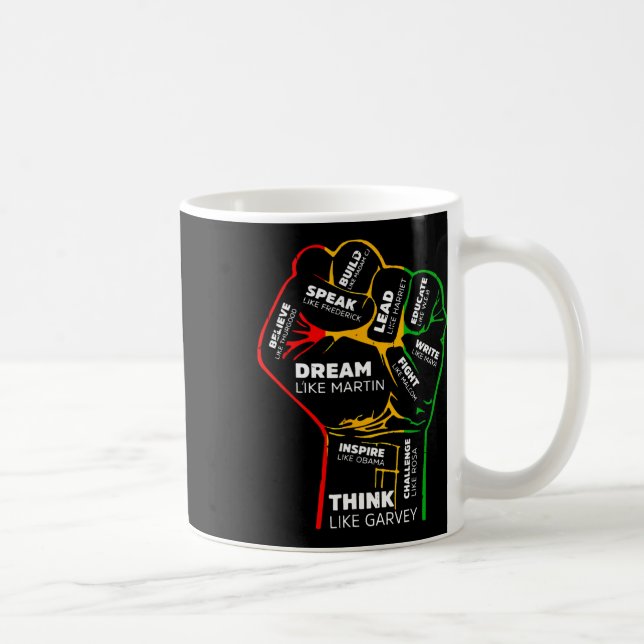 Dream Think sprechen Schwarze Geschichte Monat Han Kaffeetasse (Rechts)