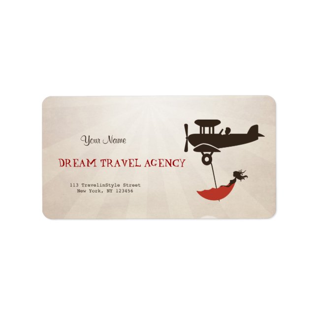 Dream Travel Agency Adressaufkleber (Vorne)