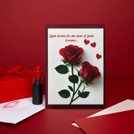 Dream Typ Naughty Funny Girly Valentine's Card Dankeskarte