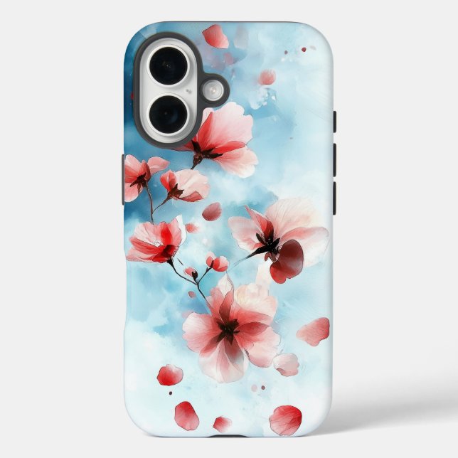 Dream Watercolor Blooming Sakura Phone Case (Rückseite)