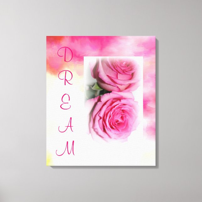 DREAM Watercolor Leinwand Wrap (Vorderseite)
