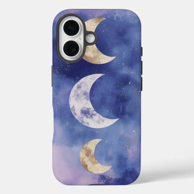 Dream Watercolor Moon Phase Phone Case (Rückseite)