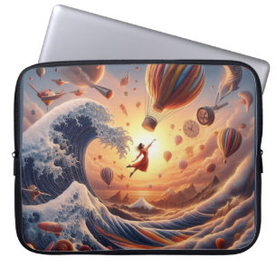 Dream Weaver's Journey: Fantasy Hot Air Balloons Laptopschutzhülle
