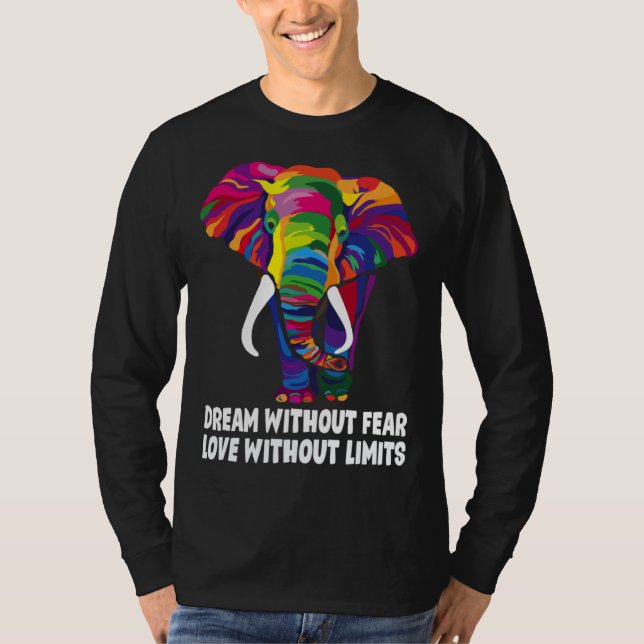 Dream Without Fear Love Without Limits  LGBT Pride T-Shirt (Vorderseite)