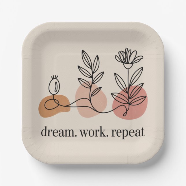 Dream. Work. Repeat Pappteller (Vorderseite)