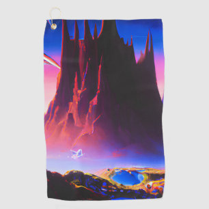 Dream World Oil Painting Golfhandtuch